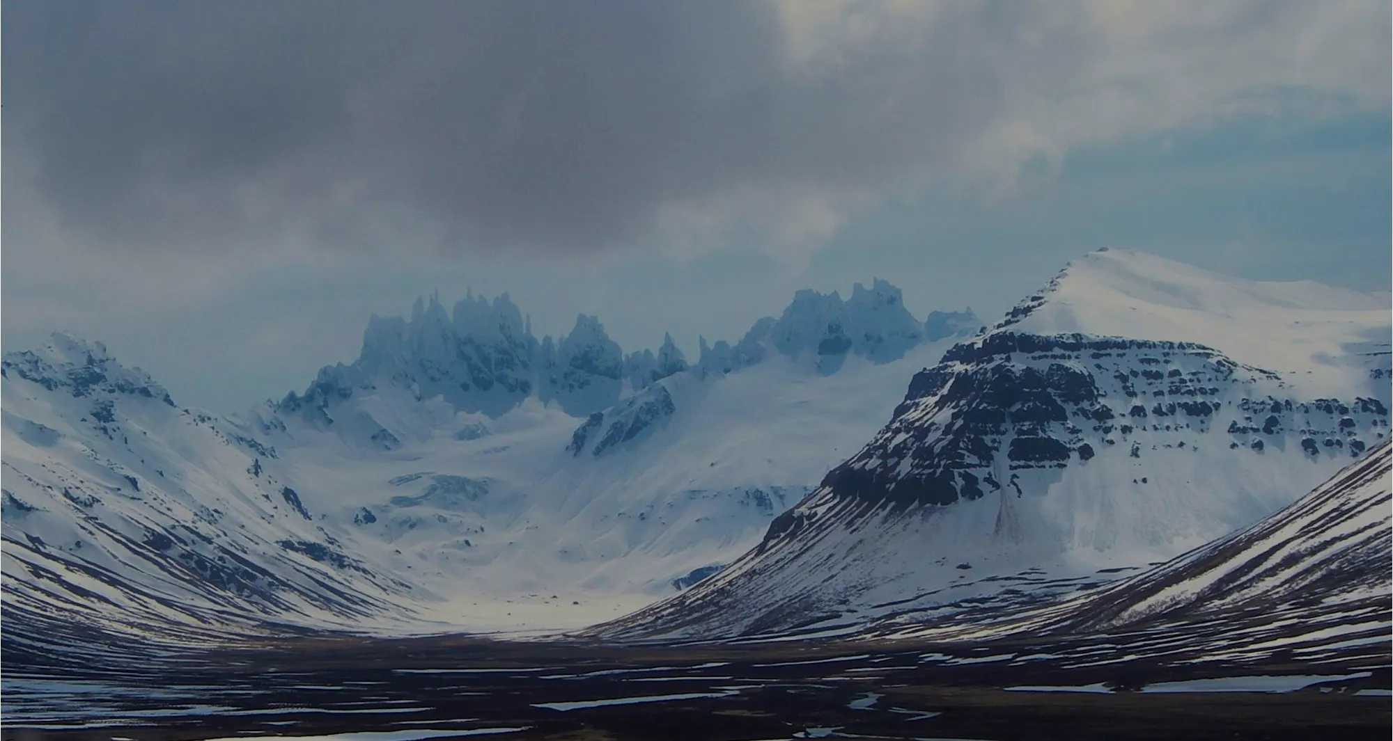 wintery mountain landscape