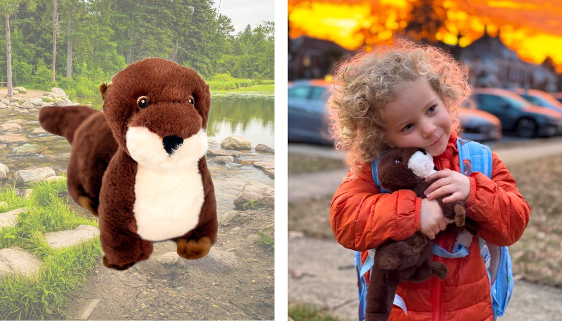 river otter side by side for plushies