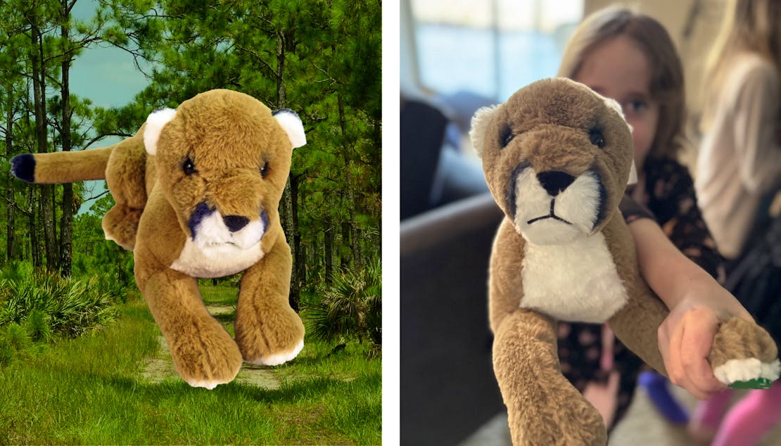 florida panther plushie side by side 