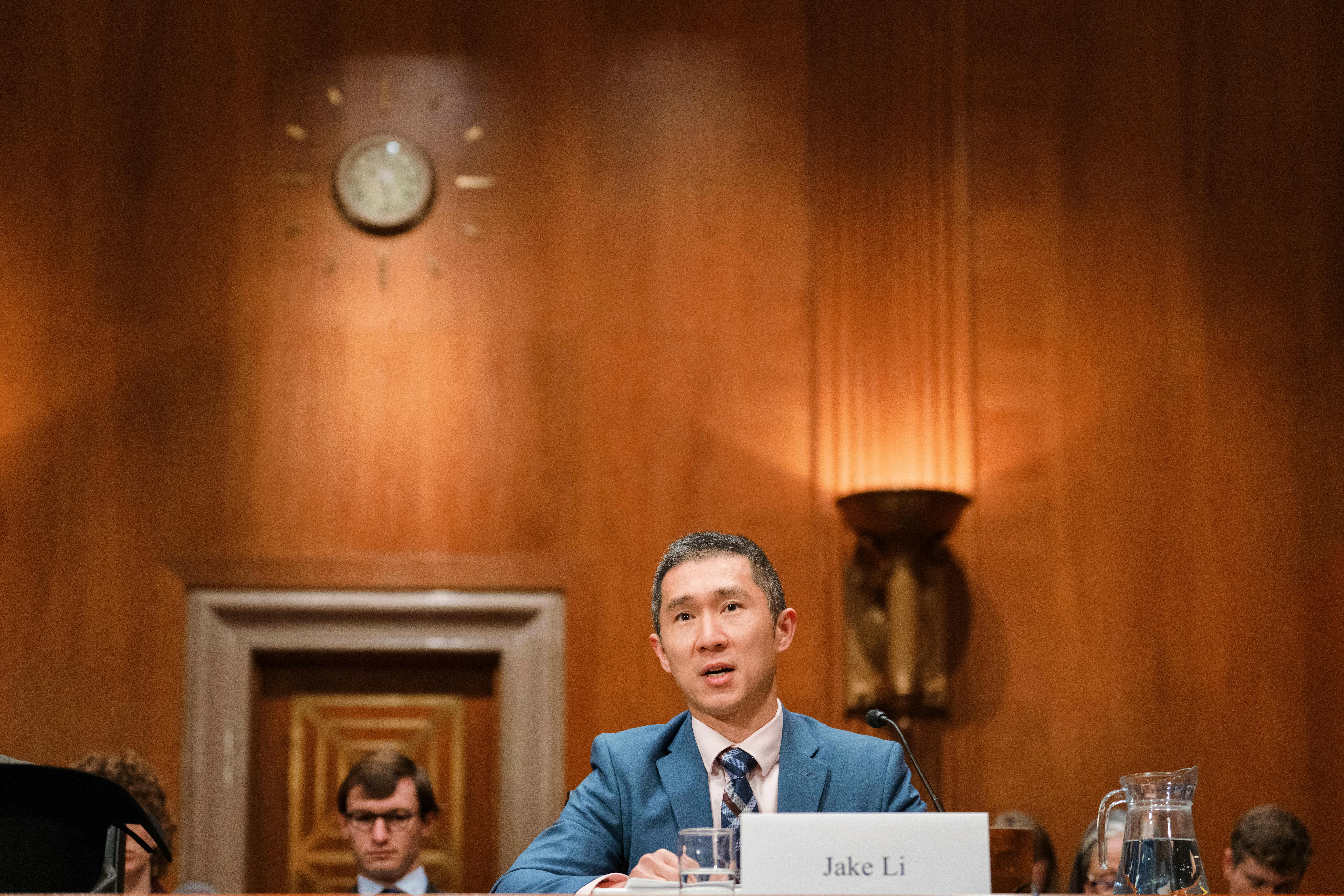 Jake Li testifies in front of Senate epw committeee