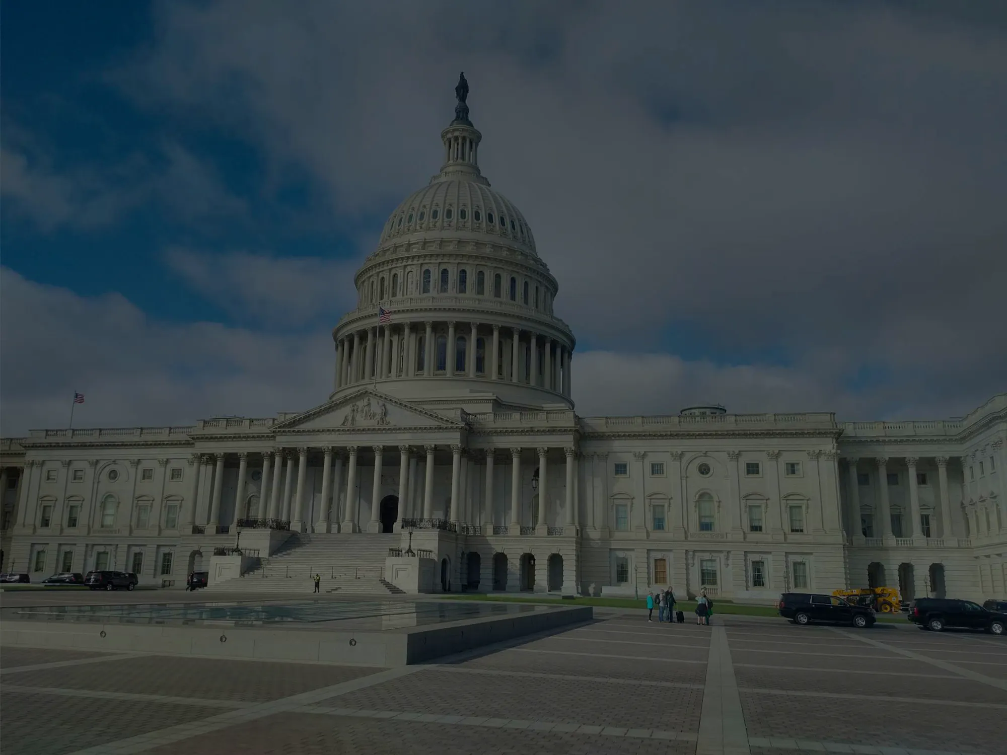 U.S. Capitol Building with clouds in background