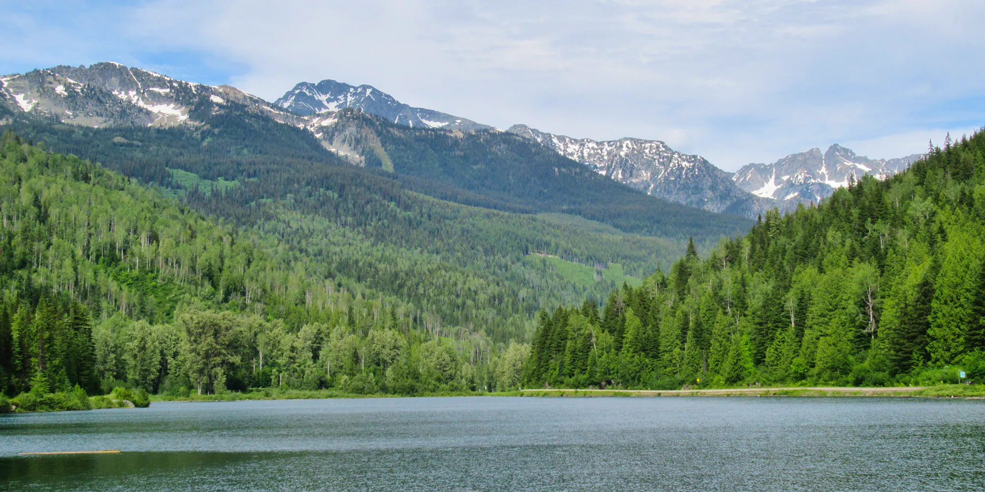 lake and mountains