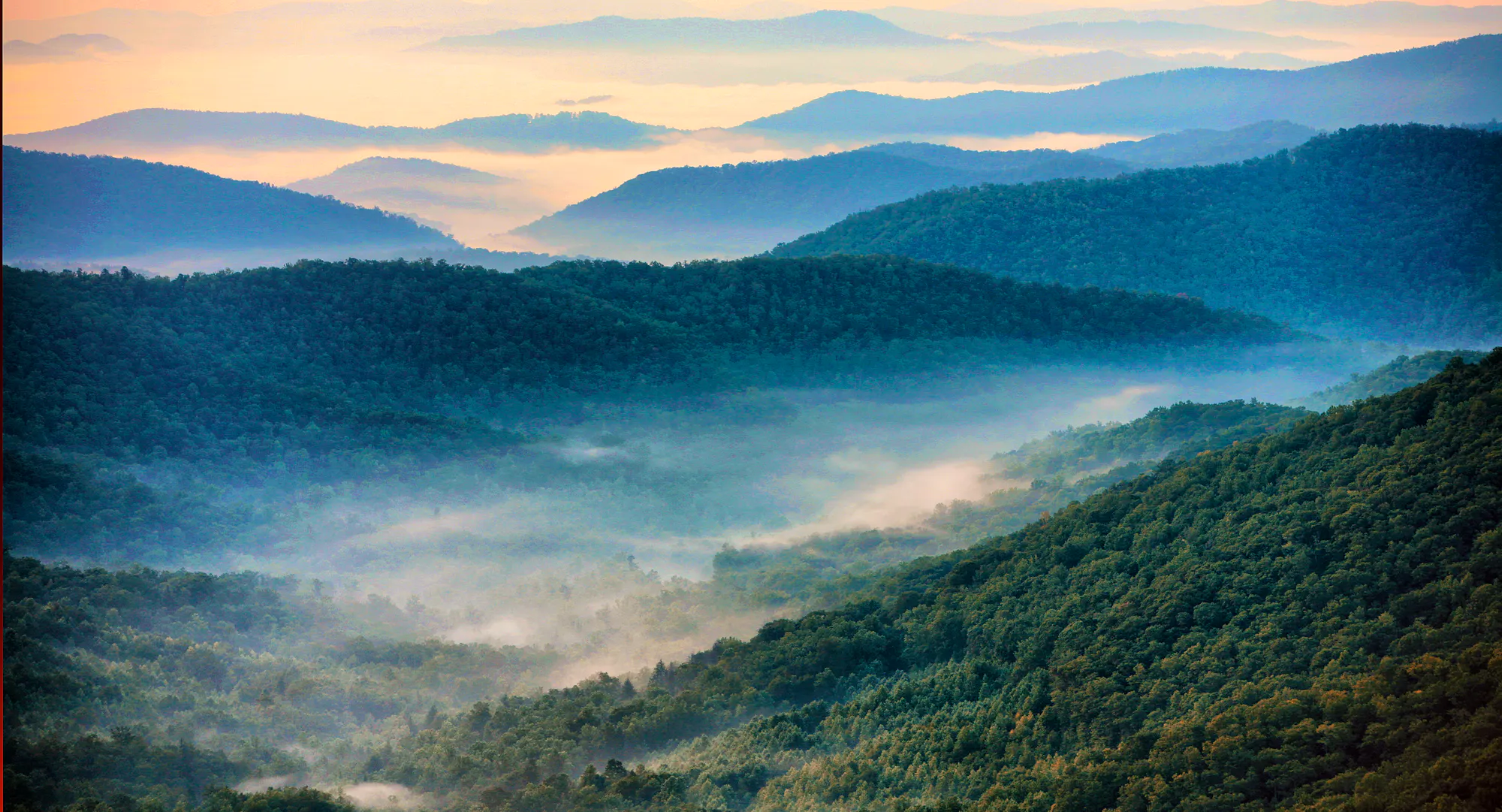 Smoky Mountains as Seen From Blue Ridge Parkway