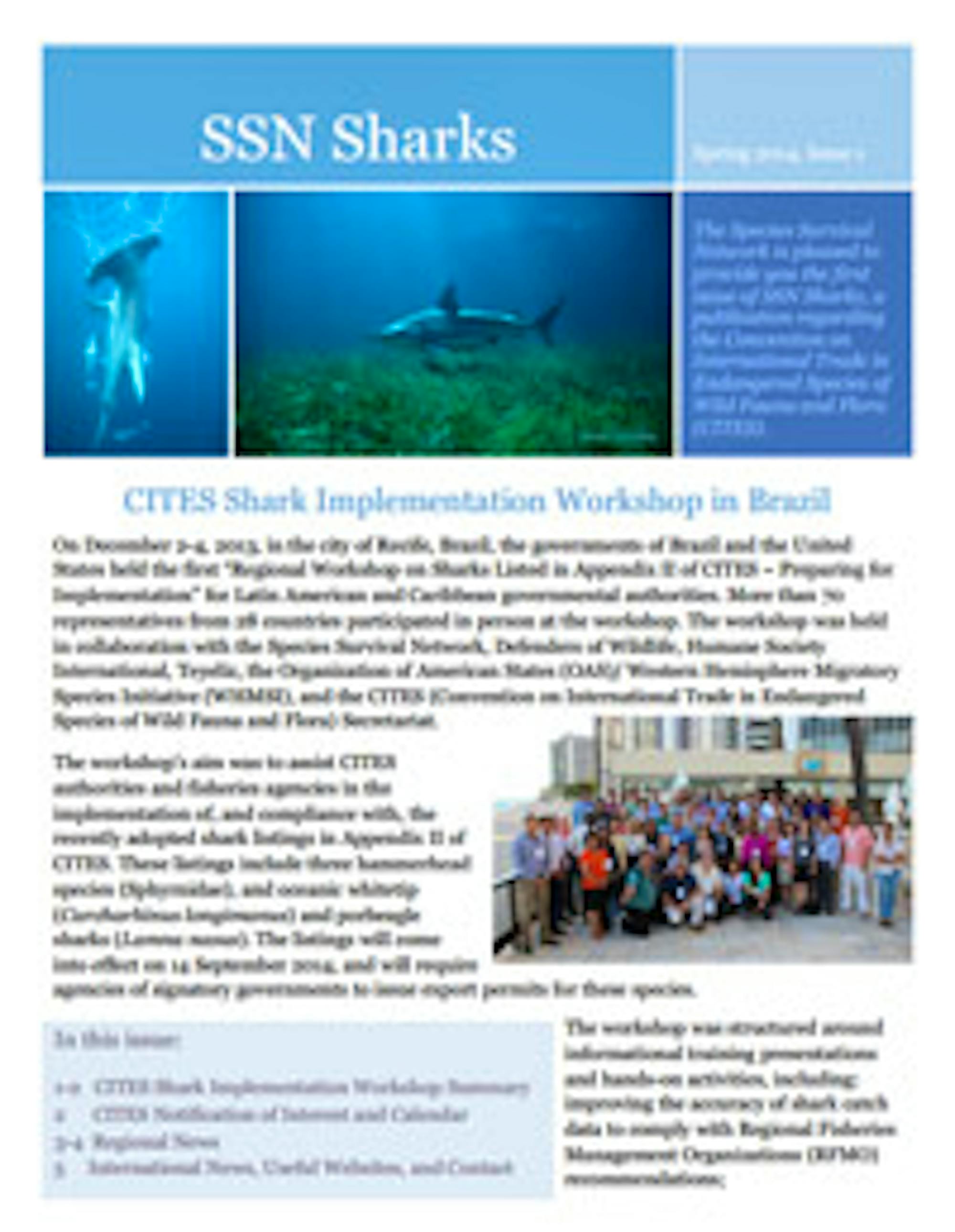 SSN Sharks: Spring 2014, Issue 1